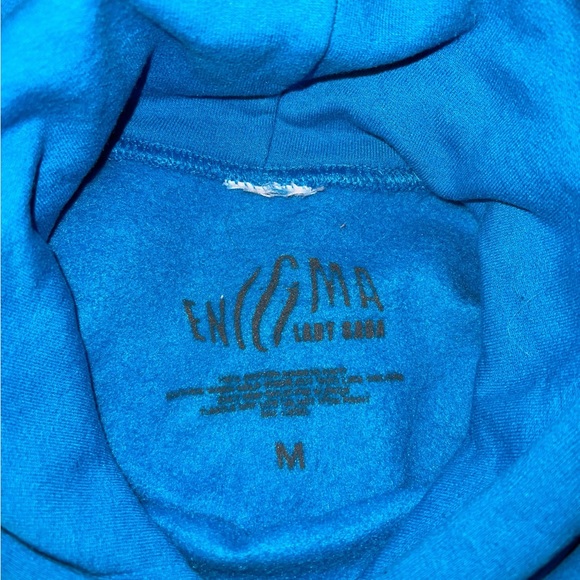 Lady Gaga Official Enigma Tour Pullover Hoodie Blue Unisex Medium - Picture 3 of 3